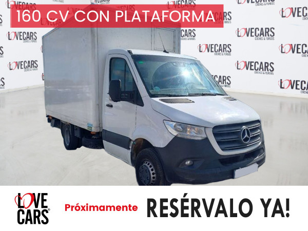 MERCEDES SPRINTER CAJA 516  CDI PAQUETERA + PLATAFORMA ELEVADORA 163 de segunda mano