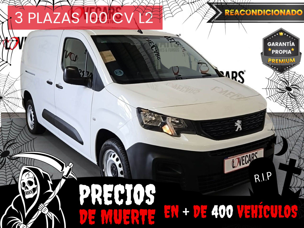 PEUGEOT PARTNER BlueHDI S&S FURGÓN CERRADO 3 PLZ L2 100 de segunda mano