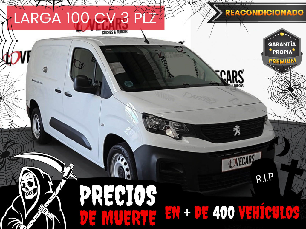 PEUGEOT PARTNER BlueHDI S&S FURGÓN CERRADO 3 PLZ L2 100 de segunda mano